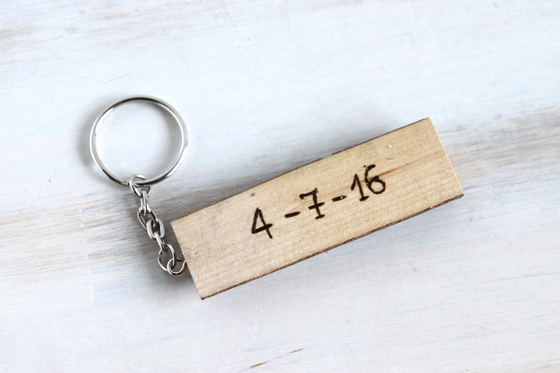 Rustic Groomsmen Gift Groomsman Best man Gift Wedding accessories Personalized Wedding Date Gift for Grooms Man Keychains Wedding Gift image 4