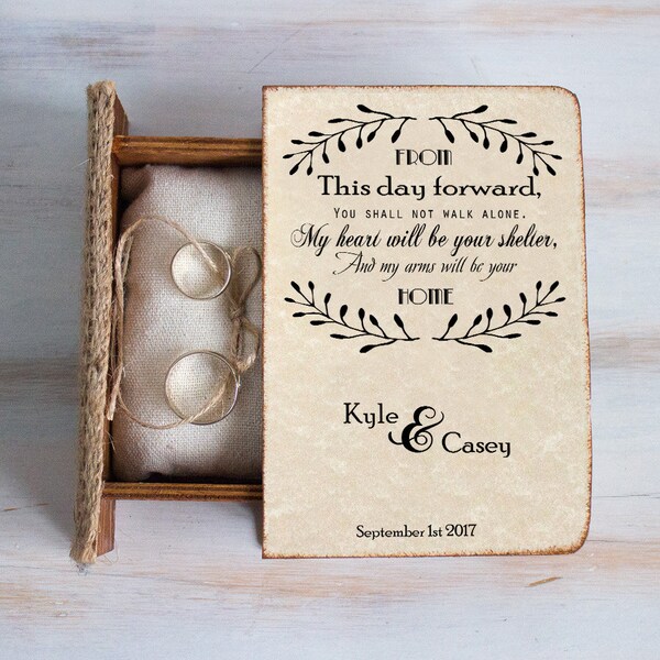 Book Wedding Rings Box Etsy