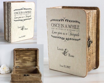 Rustic Card Box Personalized Keepsake Box Wooden Chest Small Wedding Card Box Custom Аdvice box Memory box Wood Favors box Anniversary gift