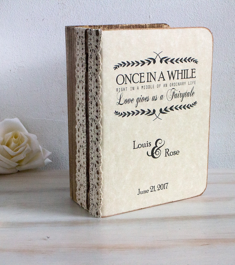 Rustic Card Box, Personalized Keepsake Box, Wedding Memory box, Small Wedding Card Box, Anniversary gift, Wedding gift for cople image 3