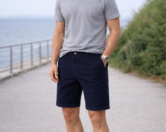 Men’s Cotton Denim Shorts – Slim Fit Summer Casual