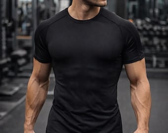 Men’s Compression Workout T-Shirt | Breathable Quick-Dry Fitness Top | Gym Training Shirt