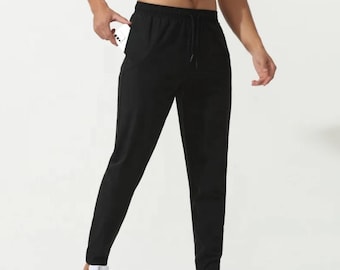 Men’s Black Jogger Pants with Pockets