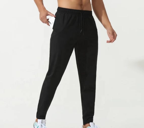 Men’s Black Jogger Pants with Pockets
