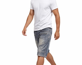Men’s Denim Shorts – Cotton & Polyester Blend in Multiple Washes