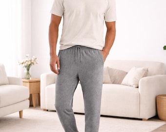 Men’s Premium Cashmere Joggers – Soft Knit Sweatpants, Luxury Lounge Pants