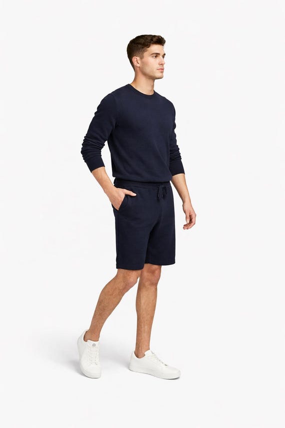 Men’s Cashmere Blend Sweat Shorts | Soft Premium Lounge Shorts | Comfortable Casual Wear