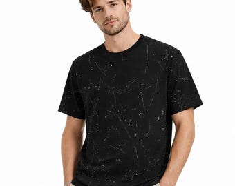 Camiseta informal estampada, camiseta de poliéster suave, elegante top de verano, camisa urbana