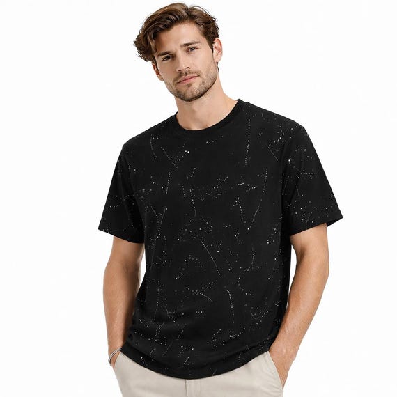 Casual Printed T-Shirt, Soft Polyester Tee, Stylish Summer Top, Streetwear Shirt