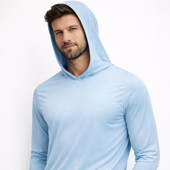 Men’s Lightweight Hoodie – Long Sleeve Sports Hoodie – Casual Breathable Workout Top