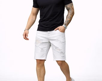Cotton Spandex Denim Shorts for Men