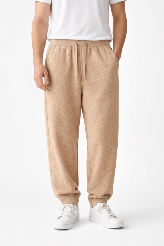 Men’s 100% Cashmere Pants – Premium Soft & Warm Lounge Sweatpants