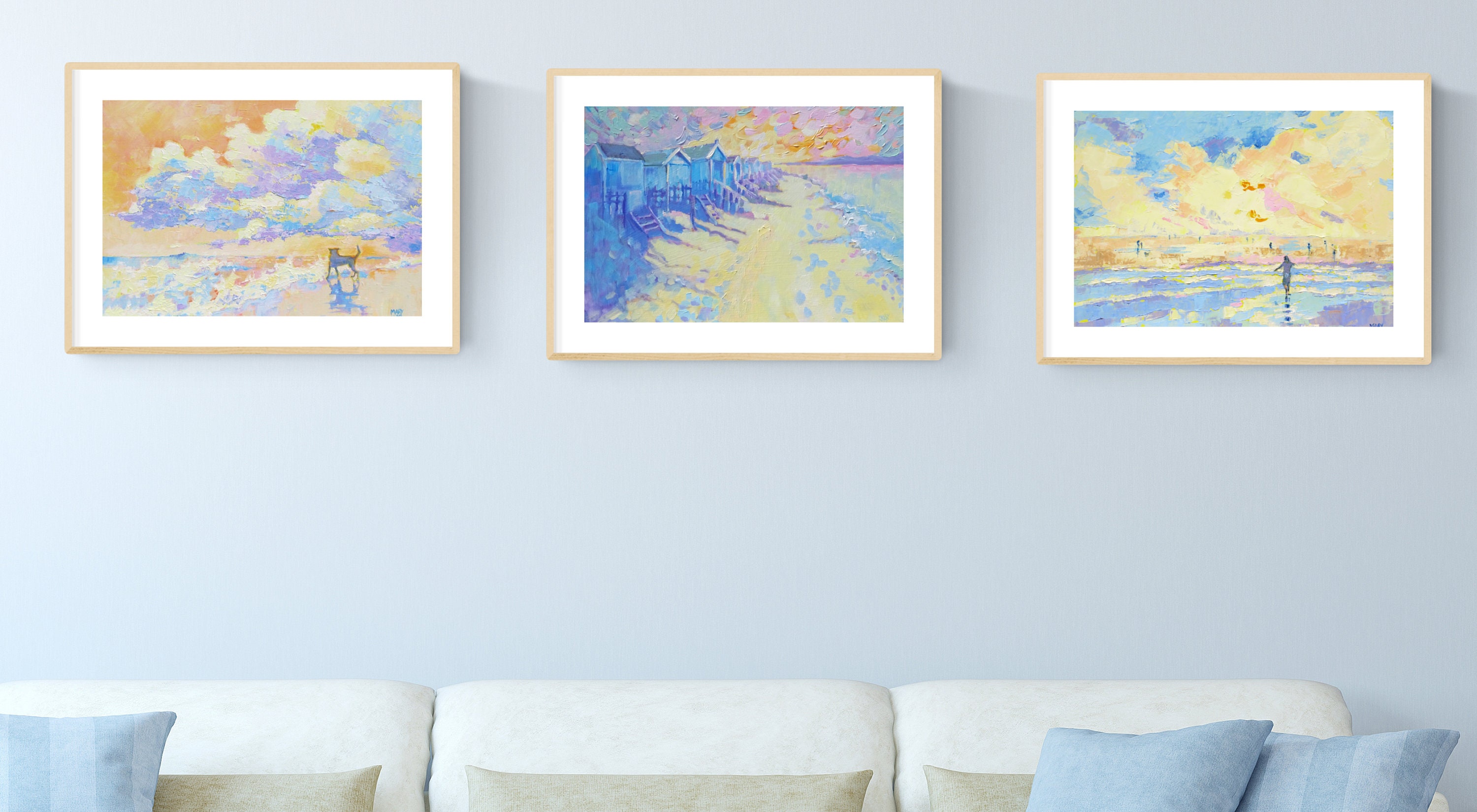 Beach Themed Fine Art Prints Set of 3 Prints A4 | Etsy