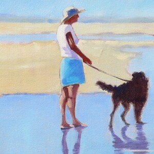 Border Collie PRINT with Labradoodle. Art Print from Original Painting Dog Portrait image 5