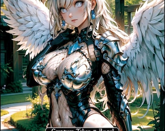 White Angel 4/4 Token - Fishnet Armor - Mature content