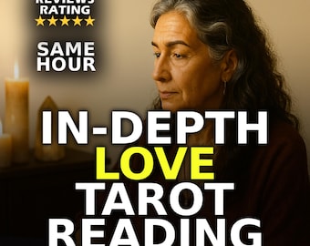 Lectura de tarot del amor en profundidad a la misma hora, comprensión psíquica de sentimientos, futuro y dirección de las relaciones, guía amorosa intuitiva y precisa.