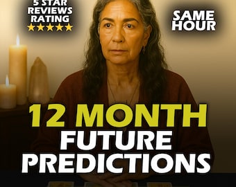 Same Hour 12 Month Future Psychic Prediction, Detailed Year Ahead Reading, Future Psychic Prediction, Future Tarot, Prediction Reading