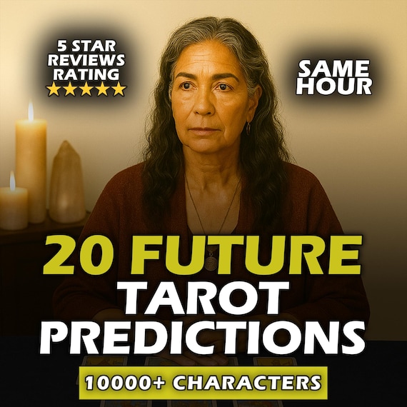 Same Hour 20 Future Tarot Predictions Reading, Accurate Intuitive Psychic for Love, Career & Life, Fast Delivery
