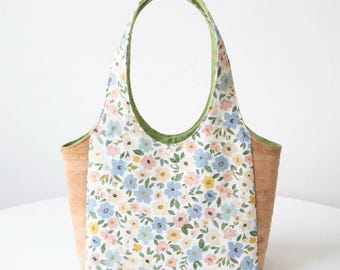 Sculpted Silhouette Tote Sewing Pattern | Modern Cut-Out Handle Bag Tutorial (PDF Download)