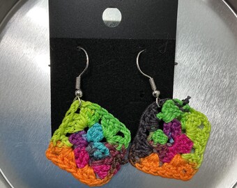 Funky Granny Square Earrings
