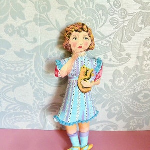 Vintage Bethnal Green Museum Doll Kit: Handmade Victorian Style Soft Girl with Teddy