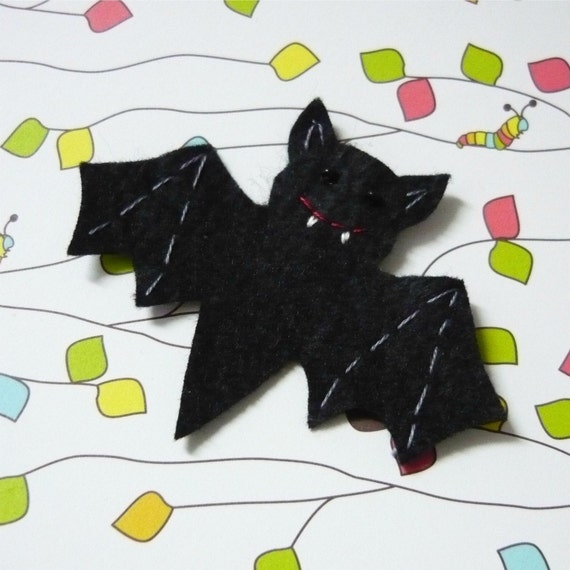 Items similar to 1pc Vampire Bat Felt Applique 60x77mm made to