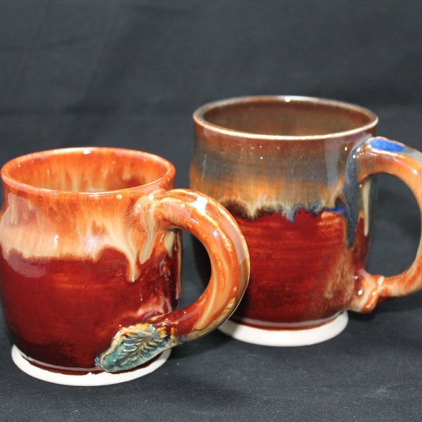 Coffee Mug White Hot Lava Ceramic Mugs Pottery Gifts