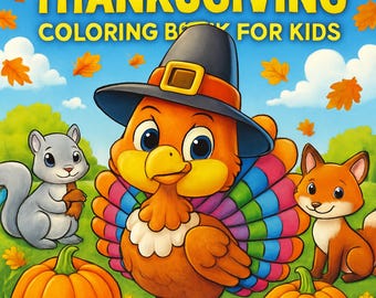 Fall Coloring Book, Autumn Coloring Pages Printable PDF