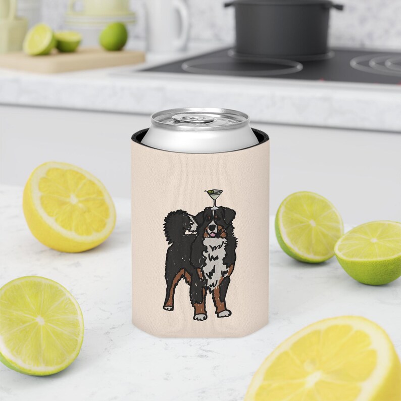 PHYSICAL PRINT, Bernese Mountain Dog Martini Print, Funny Dog Bar Art, Cocktail Print, Bar Cart Decor, Bar Cart Accessories, Handdrawn image 15