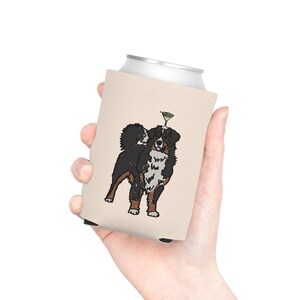 PHYSICAL PRINT, Bernese Mountain Dog Martini Print, Funny Dog Bar Art, Cocktail Print, Bar Cart Decor, Bar Cart Accessories, Handdrawn image 16
