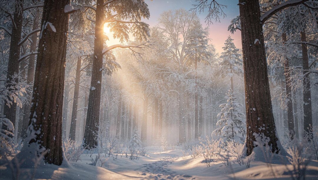 Enchanted Forest Wallpaper Bundle | Winter Woodland 4K Desktop