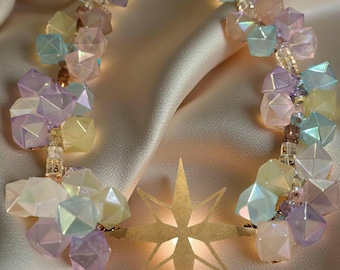 Opalite Golden Star Beaded Necklace