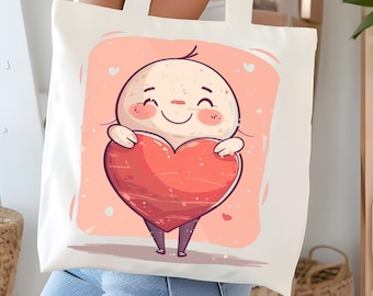 Valentine Love Character PNG, Cute Heart Illustration, Romantic Valentine Design, Sublimation PNG, Valentine Gift Graphic