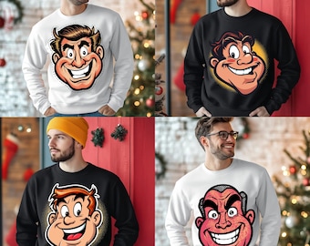 Retro Comic Faces PNG Bundle, Pop Art Clipart (Digital Download)