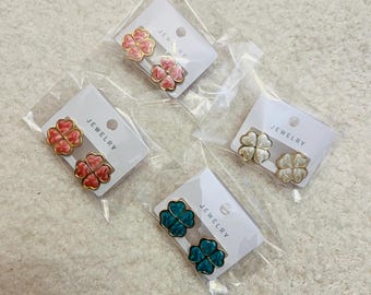 Enamel flower Shaped studs | Statement earrings | jewellery