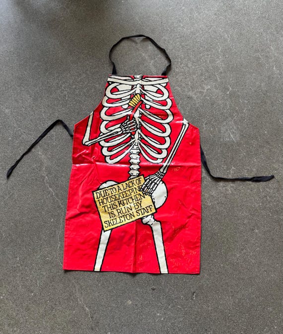 Vintage United Notions Novelty PVC and Cotton Apron