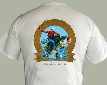 Live to Fish - Fish to Live" Grafik Tee T-Shirt
