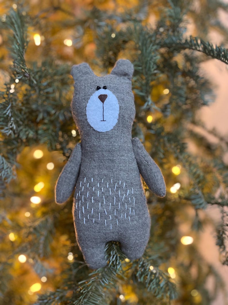 Handmade 100% Wool Stuffed Teddy Bear - Etsy