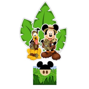 Mickey Mouse Safari Centerpiece without NAME and AGE