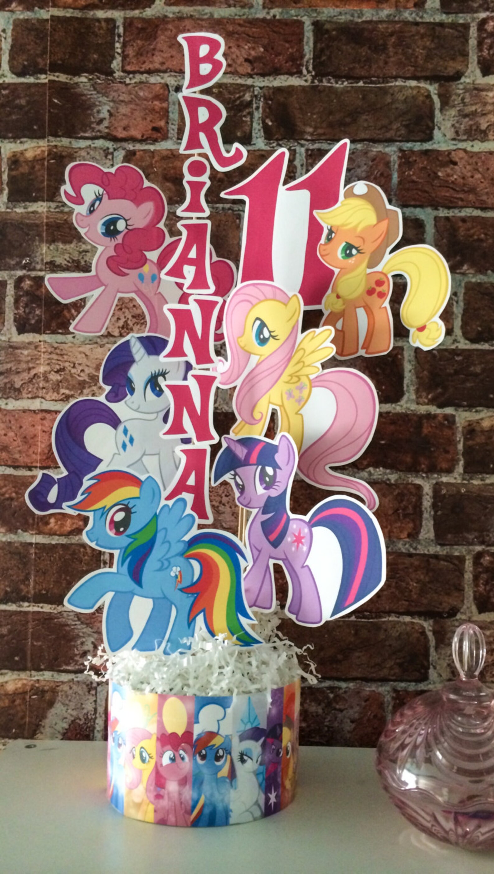 My Little Pony Printable Centerpiece Without NAME and AGE - Etsy