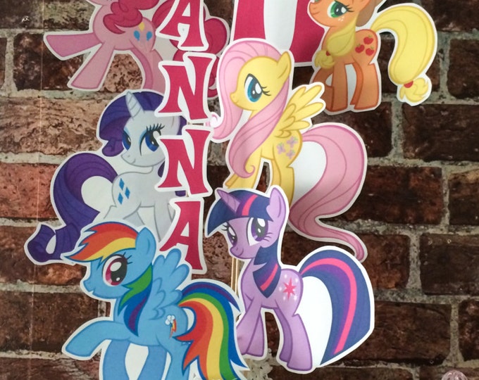 My Little Pony Printable Centerpiece Without NAME and AGE - Etsy