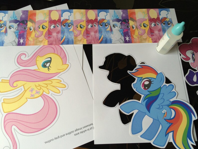 My Little Pony Printable Centerpiece Without NAME and AGE - Etsy