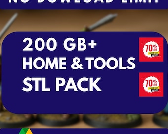 Modelos 3D para el hogar y las herramientas: paquete STL de más de 200 GB / Diseños imprimibles / Acceso instantáneo