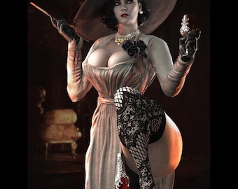 Modelo de impresión 3D de Lady Dimitrescu: Archivo STL de villana gótica