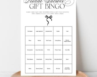 Juego de bingo para abrir regalos de despedida de soltera