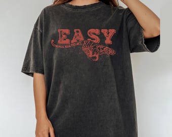 Enkel tigerskjorta, retro boho-tröja, skjorta med vilda djur