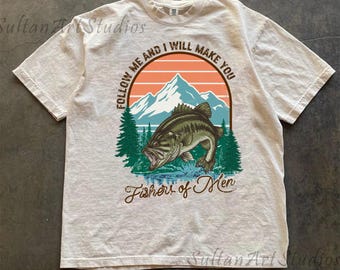 Christian Fishing T-shirt, Fishers of Men Tee, Outdoors Faith Shirt, Jesus Tee