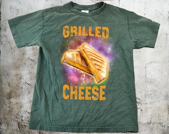 Grilled Cheese Shirt, Food Lover, Funny Gag T-Shirt, Weird Shirts, 90s Graphic T-Shirt