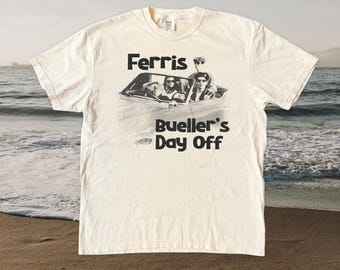 Ferris Bueller's Day Off Shirt, Vintage 80s Movie T-Shirt, Save Ferris Graphic Tee, Retro Film Merch, Gift for Movie Lovers