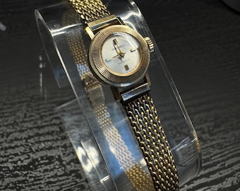 70s Vintage Ladies Seiko Mechanical Dress Watch Gold Tone